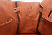 将图片加载到图库查看器，HERMES BIRKIN 30 Clemence leather Cognac □I刻印 Hand bag 600090023
