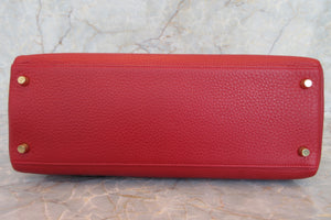 HERMES／エルメス ケリー35 トリヨンクレマンス ルージュヴィフ □H刻印 ショルダーバッグ 700020107
