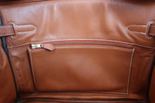 将图片加载到图库查看器，HERMES BIRKIN 30 Clemence leather Cognac □I刻印 Hand bag 600090023
