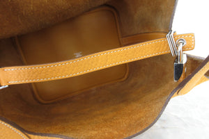 HERMES／エルメス ピコタンロックＭＭ トリヨンクレマンス ジョーヌドール □P刻印 ハンドバッグ 700070205