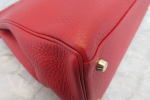 HERMES／エルメス ケリー35 トリヨンクレマンス ルージュヴィフ □H刻印 ショルダーバッグ 700020107