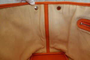 HERMES GARDEN PARTY PM Negonda leather Orange □O Engraving Tote bag 500100207