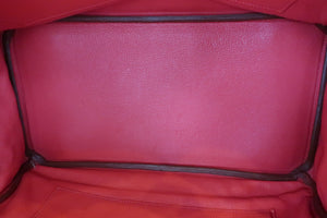 HERMES BIRKIN 35 Clemence leather Bougainvillier □M Engraving Hand bag 600060049
