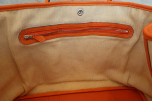 HERMES GARDEN PARTY PM Negonda leather Orange □O刻印 Tote bag 500100207