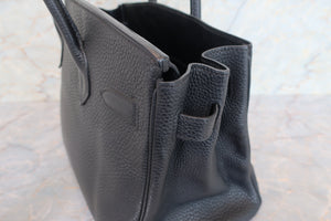 HERMES BIRKIN 30 Togo leather Black □K Engraving Hand bag 700090206