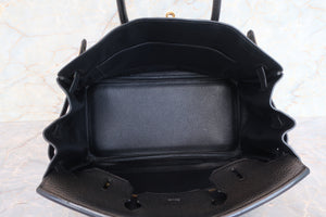 HERMES BIRKIN 30 Togo leather Black □K Engraving Hand bag 700090206