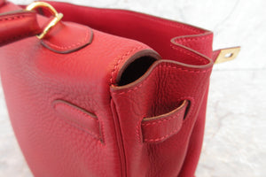 HERMES／エルメス ケリー35 トリヨンクレマンス ルージュヴィフ □H刻印 ショルダーバッグ 700020107