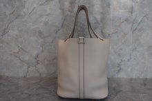 将图片加载到图库查看器，HERMES PICOTIN LOCK MM Clemence leather Beton C刻印 Hand bag 600090021
