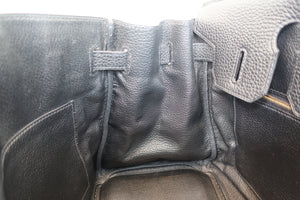 HERMES BIRKIN 30 Togo leather Black □K Engraving Hand bag 700090206