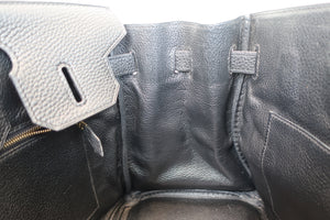 HERMES BIRKIN 30 Togo leather Black □K Engraving Hand bag 700090206