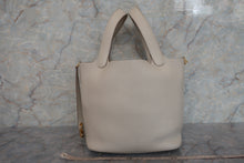 将图片加载到图库查看器，HERMES PICOTIN LOCK MM Clemence leather Beton C刻印 Hand bag 600110016
