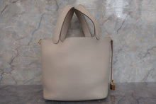 将图片加载到图库查看器，HERMES PICOTIN LOCK MM Clemence leather Beton C刻印 Hand bag 600110016
