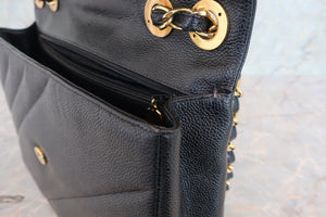 CHANEL/シャネル バイアスステッチチェーンショルダーバッグ キャビアスキン ブラック/ゴールド金具 ショルダーバッグ 700060200