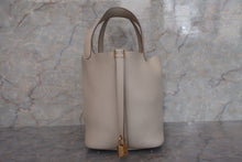 将图片加载到图库查看器，HERMES PICOTIN LOCK MM Clemence leather Beton C刻印 Hand bag 600110016
