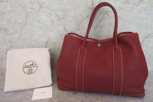 Load image into Gallery viewer, HERMES  GARDEN PARTY PM Negonda leather Rouge H □O Engraving Tote bag 700010025
