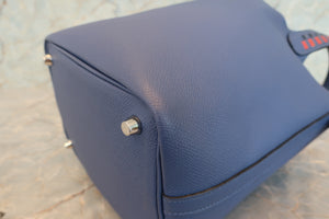 HERMES／エルメス ピコタンロックＰＭトレサージュ ヴォーエプソン ブルーブライトン/カプシーヌ/ブルーサフィール C刻印 ハンドバッグ 700080215