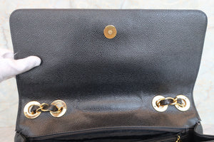 CHANEL/シャネル バイアスステッチチェーンショルダーバッグ キャビアスキン ブラック/ゴールド金具 ショルダーバッグ 700060200