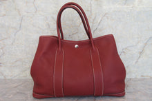 Load image into Gallery viewer, HERMES  GARDEN PARTY PM Negonda leather Rouge H □O Engraving Tote bag 700010025
