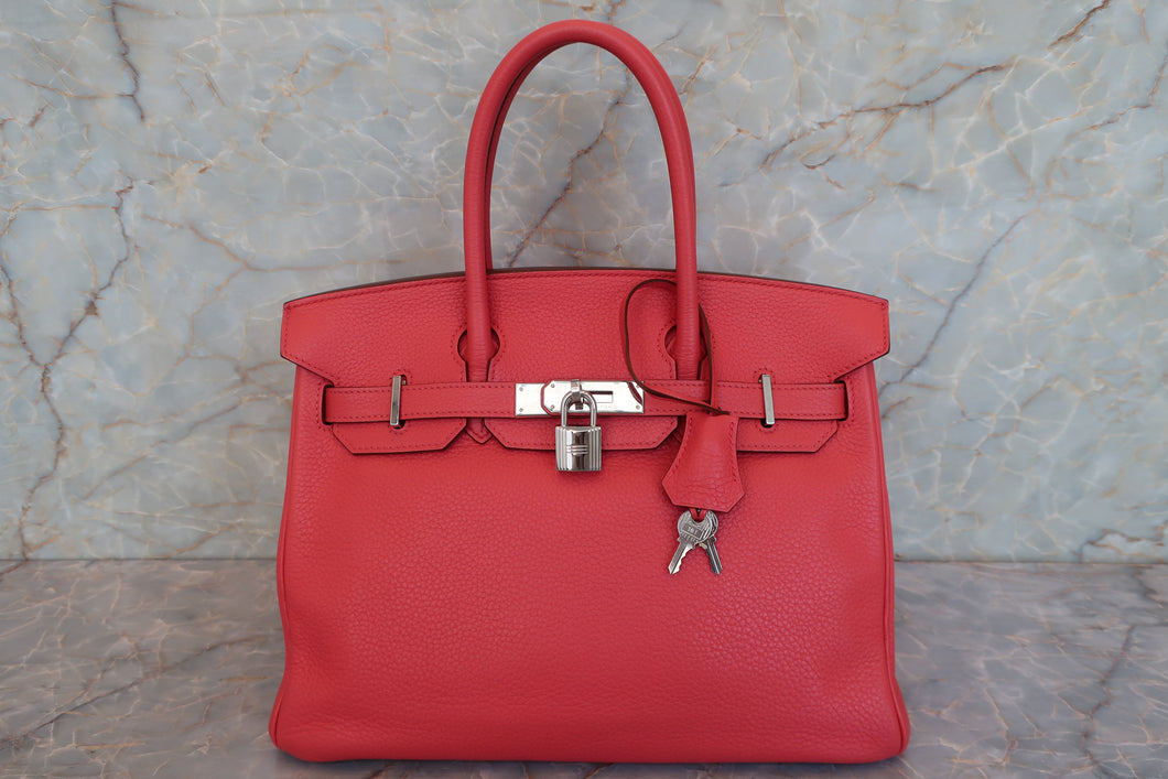 HERMES／エルメス バーキン30 トリヨンクレマンス ブーゲンビリア □M刻印 ハンドバッグ 700040119