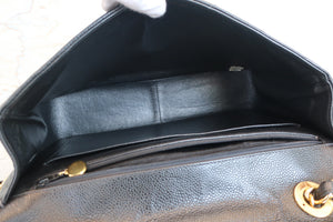 CHANEL/シャネル バイアスステッチチェーンショルダーバッグ キャビアスキン ブラック/ゴールド金具 ショルダーバッグ 700060200