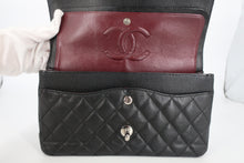 画像をギャラリービューアに読み込む, CHANEL/シャネル マトラッセＷフラップＷチェーンショルダーバッグ キャビアスキン ブラック/シルバー金具 ショルダーバッグ 800100070
