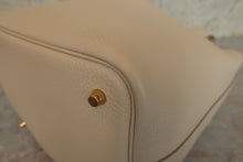 将图片加载到图库查看器，HERMES PICOTIN LOCK MM Clemence leather Beton C刻印 Hand bag 600110016
