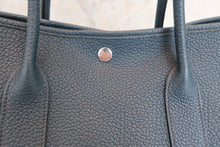 Load image into Gallery viewer, HERMES GARDEN PARTY PM Negonda leather Blue de presse T Engraving Tote bag 600060082
