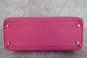 HERMES KELLY 32 Chevre myzore goatskim Fuschia pink □J Engraving Shoulder bag 700090216