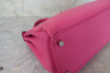 Load image into Gallery viewer, HERMES KELLY 32 Chevre myzore goatskim Fuschia pink □J Engraving Shoulder bag 700090216
