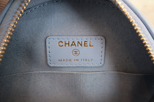 CHANEL/シャネル マトラッセラウンドチェーンショルダーバッグ ラムスキン ブルー/ゴールド金具 ショルダーバッグ 600070177