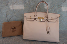 將圖片載入圖庫檢視器 HERMES／エルメス バーキン40 トリヨンクレマンス ベージュ □E刻印 ハンドバッグ 700060118

