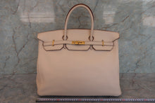 將圖片載入圖庫檢視器 HERMES／エルメス バーキン40 トリヨンクレマンス ベージュ □E刻印 ハンドバッグ 700060118
