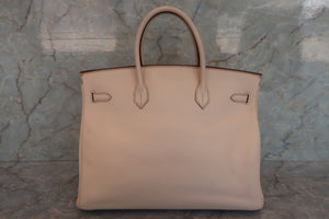 HERMES／エルメス バーキン40 トリヨンクレマンス ベージュ □E刻印 ハンドバッグ 700060118