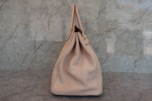HERMES／エルメス バーキン40 トリヨンクレマンス ベージュ □E刻印 ハンドバッグ 700060118