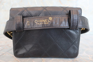 CHANEL/シャネル ビコローレウエストバッグ ラムスキン ブラック/ゴールド金具 ウエストバッグ 600070157