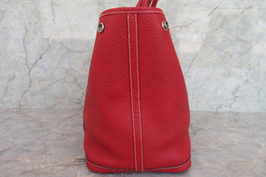 HERMES／エルメス ガーデンパーティPM ネゴンダ ルージュカザック □P刻印 トートバッグ 700070240