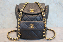 Load image into Gallery viewer, CHANEL Matelasse chain back pack  Lambskin Black/Gold hadware Back pack 800080237
