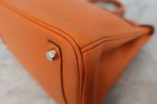 将图片加载到图库查看器，HERMES BIRKIN 30 Clemence leather Orange □J刻印 Hand bag 800030041
