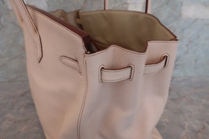 HERMES／エルメス バーキン40 トリヨンクレマンス ベージュ □E刻印 ハンドバッグ 700060118