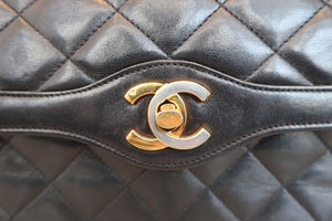 CHANEL/シャネル パリ限定マトラッセダブルフラップチェーンショルダーバッグ ラムスキン ブラック/ゴールド金具 ショルダーバッグ 600090257