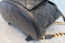 Load image into Gallery viewer, CHANEL Matelasse chain back pack  Lambskin Black/Gold hadware Back pack 800080237
