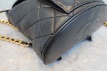 Load image into Gallery viewer, CHANEL Matelasse chain back pack  Lambskin Black/Gold hadware Back pack 800080237
