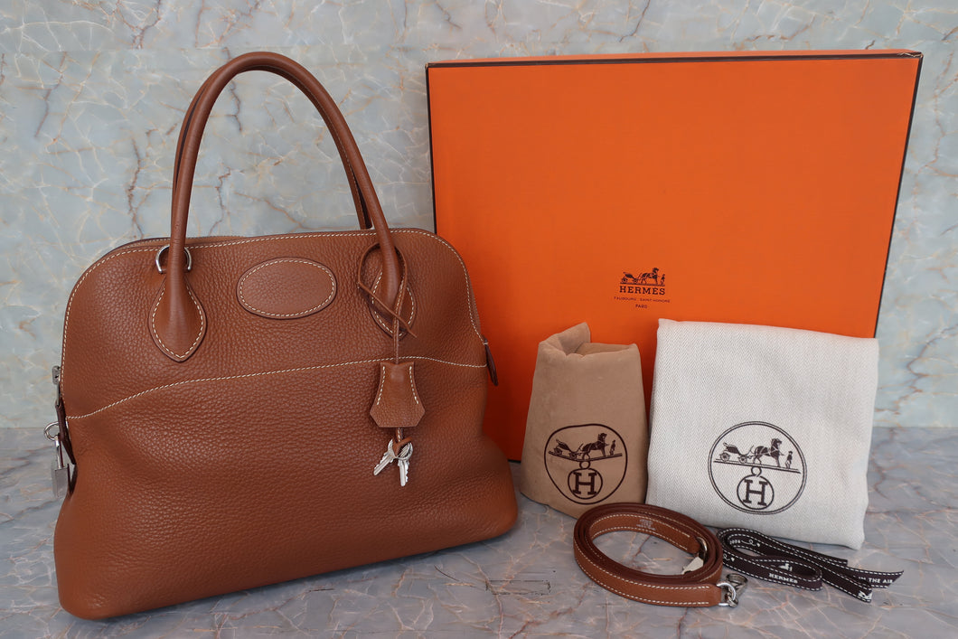 HERMES／BOLIDE 31 Clemence leather Gold □K Engraving Shoulder bag 700090142
