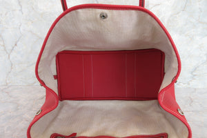 HERMES／エルメス ガーデンパーティPM ネゴンダ ルージュカザック □P刻印 トートバッグ 700070240