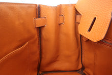 将图片加载到图库查看器，HERMES BIRKIN 30 Clemence leather Orange □J刻印 Hand bag 800030041
