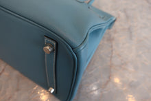 将图片加载到图库查看器，HERMES BIRKIN 30 Epsom leather Blue jean □I刻印 Hand bag 600090025
