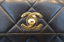 Load image into Gallery viewer, CHANEL Matelasse chain back pack  Lambskin Black/Gold hadware Back pack 800080237
