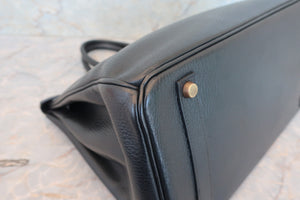 HERMES／エルメス バーキン35 アルデンヌ ブラック 〇Z刻印 ハンドバッグ 700060128