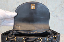 Load image into Gallery viewer, CHANEL Matelasse chain back pack  Lambskin Black/Gold hadware Back pack 800080237
