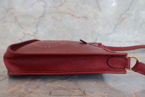 HERMES／エルメス エブリンTPM ボックスカーフ ルージュアッシュ □F刻印 ショルダーバッグ 700080209